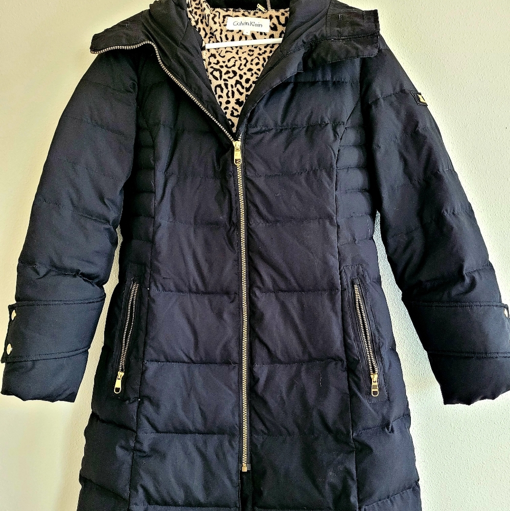 Calvin Klein Waterproof Winter Jacket, Black, Size Small